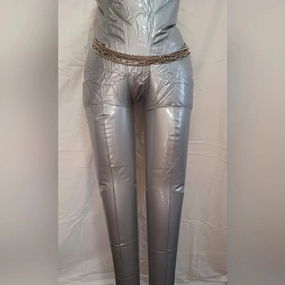 Vintage Multi Layer Silver Metal Chain Belly Waist Belt